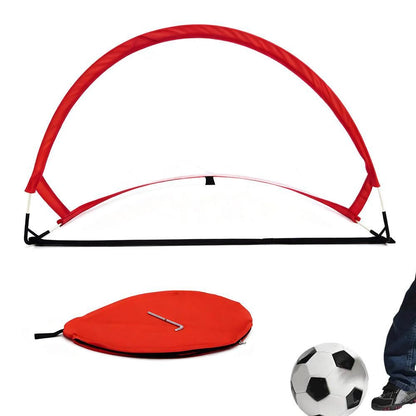 Portable Pop-Up Soccer Goal Set with 3 Ground Pegs and Carry Storage Bag Blue V1308-DSZKI-271-2