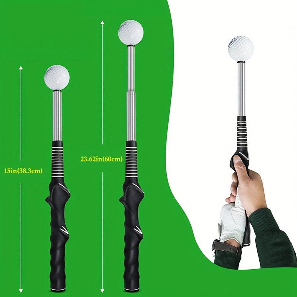 Retractable Golf Swing Training Aid Golf Grip Trainer Attachment for Chipping Hitting V1308-DSZKI-272