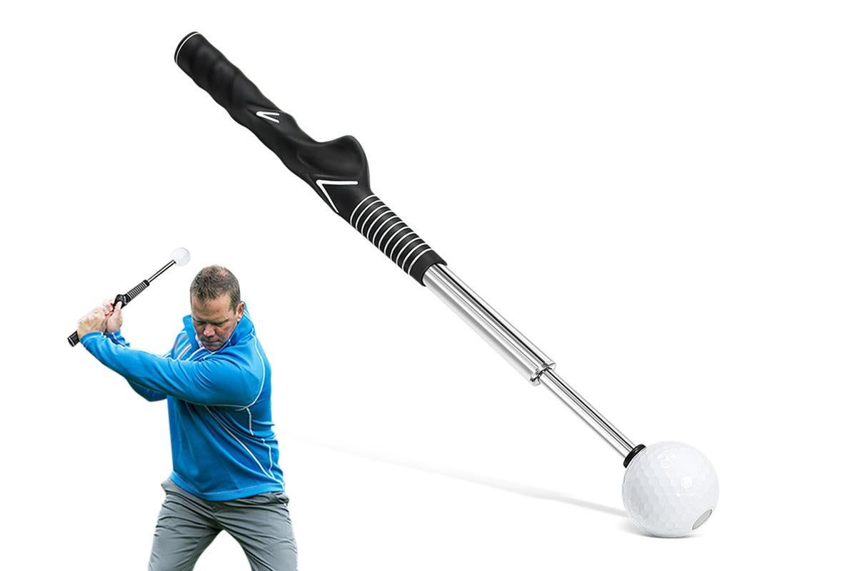 Retractable Golf Swing Training Aid Golf Grip Trainer Attachment for Chipping Hitting V1308-DSZKI-272