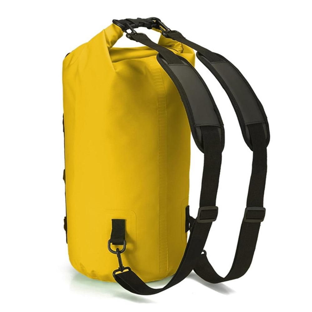 Roll-Top Backpack Dry Bag with Handle for Fishing Boating and Camping Yellow - S V1308-DSZKI-273-1