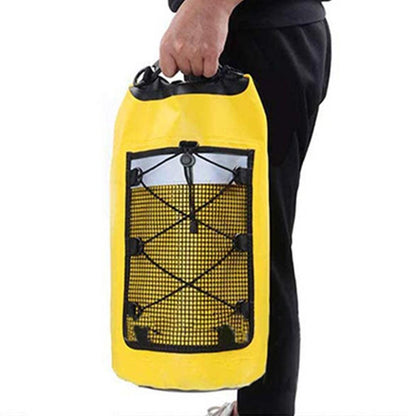 Roll-Top Backpack Dry Bag with Handle for Fishing Boating and Camping Yellow - M V1308-DSZKI-273-2