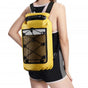 Roll-Top Backpack Dry Bag with Handle for Fishing Boating and Camping Yellow - L V1308-DSZKI-273-3