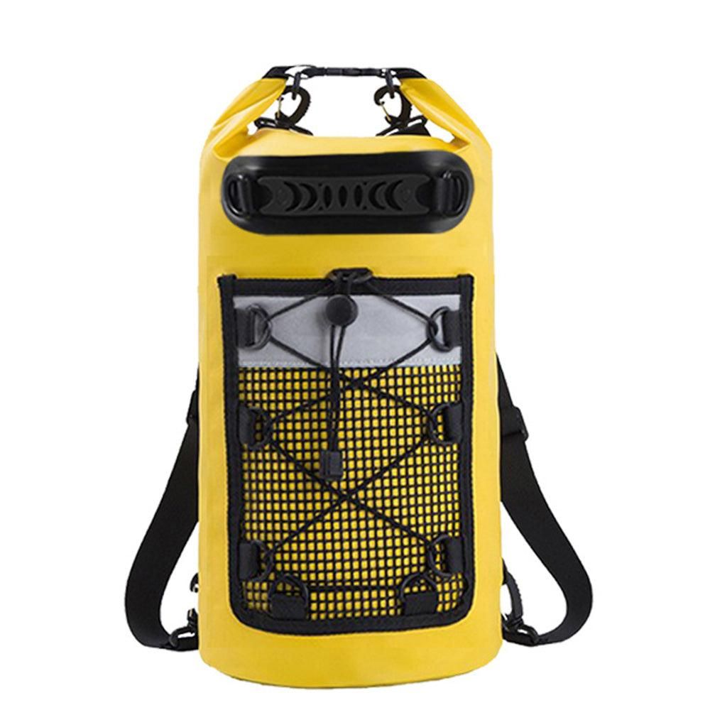 Roll-Top Backpack Dry Bag with Handle for Fishing Boating and Camping Yellow - L V1308-DSZKI-273-3