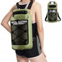 Roll-Top Backpack Dry Bag with Handle for Fishing Boating and Camping Green - M V1308-DSZKI-274-2