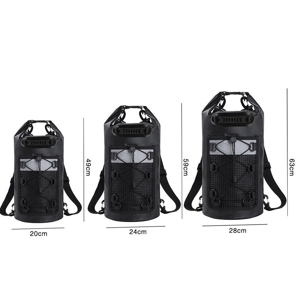 Roll-Top Backpack Dry Bag with Handle for Fishing Boating and Camping Black - S V1308-DSZKI-275-1