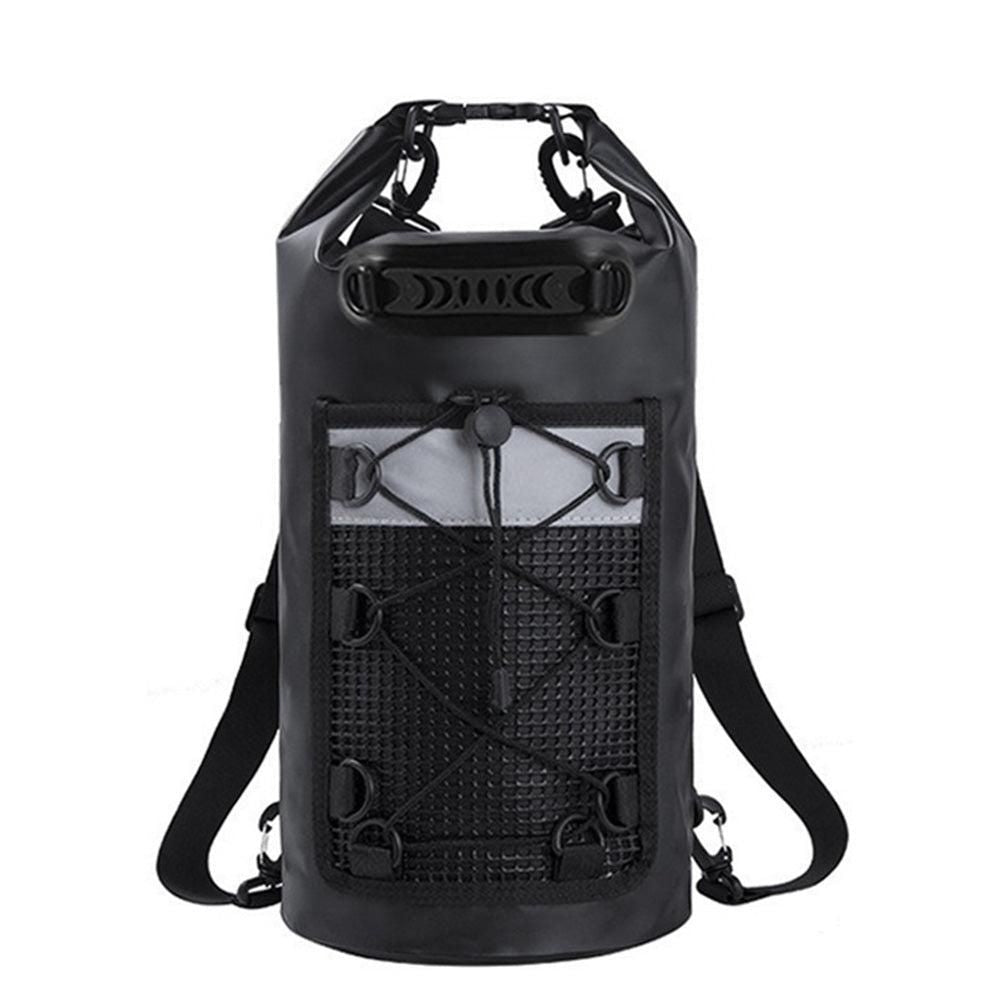 Roll-Top Backpack Dry Bag with Handle for Fishing Boating and Camping Black - M V1308-DSZKI-275-2