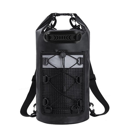 Roll-Top Backpack Dry Bag with Handle for Fishing Boating and Camping Black - M V1308-DSZKI-275-2