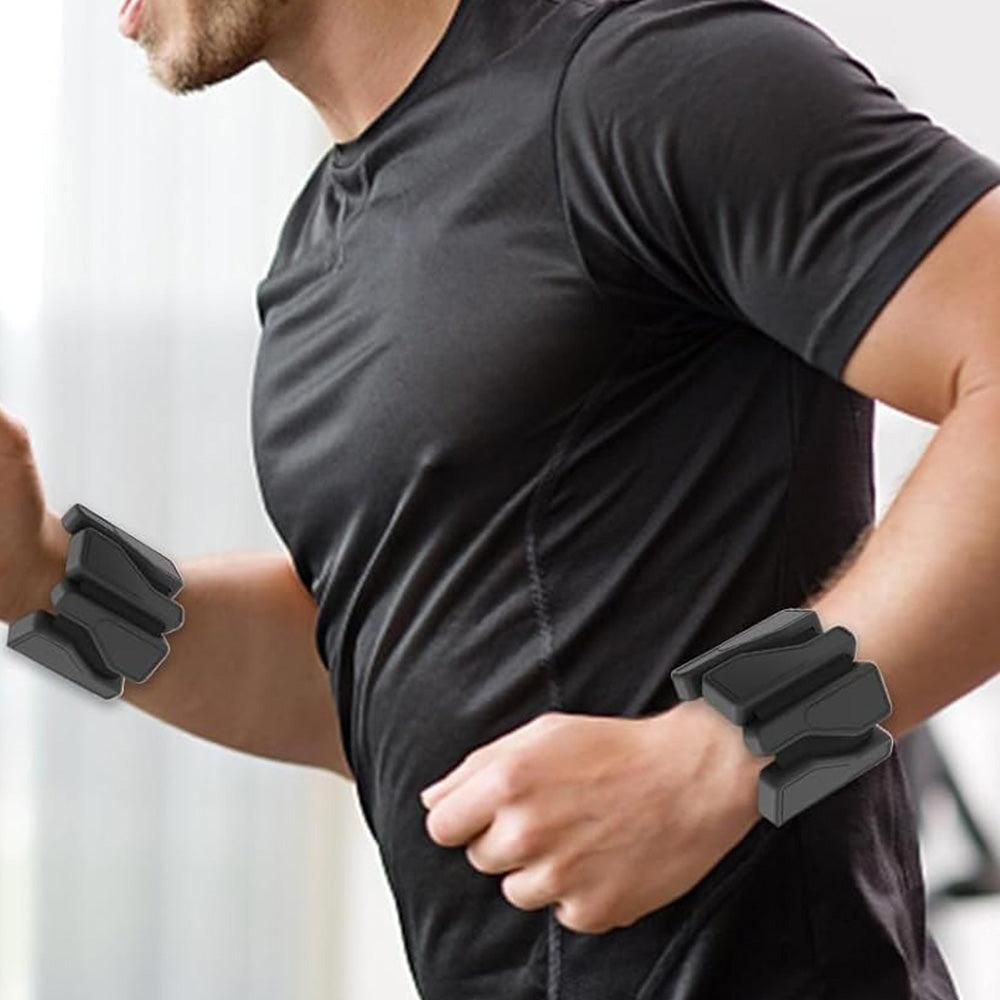 Weighted Silicone Wrist Bands Adjustable for Exercise Fitness & Strength Black V1308-DSZKI-276-1