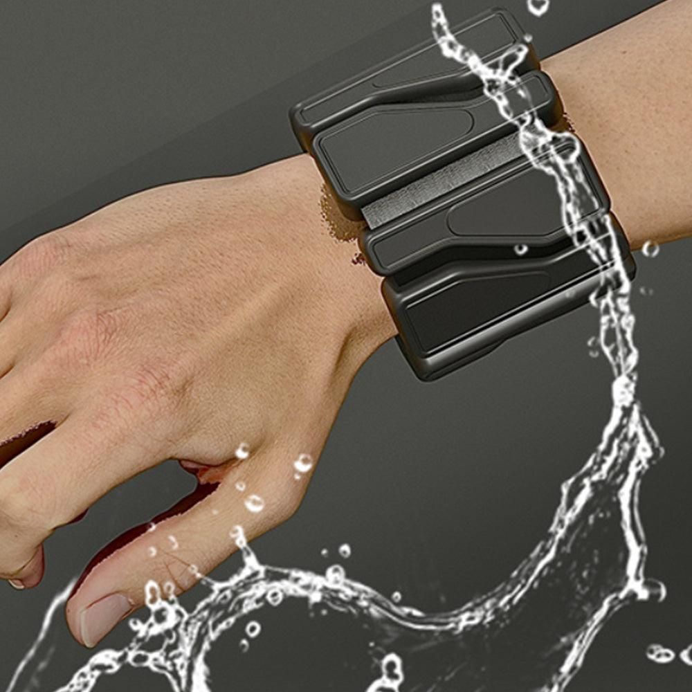 Weighted Silicone Wrist Bands Adjustable for Exercise Fitness & Strength Black V1308-DSZKI-276-1