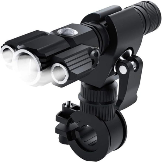 3-Head USB Rechargeable Headlight With Bracket for Night Cycling V1308-DSZKI-279