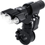 3-Head USB Rechargeable Headlight With Bracket for Night Cycling V1308-DSZKI-279