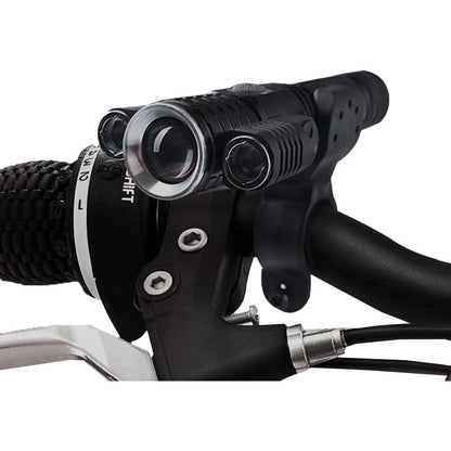 3-Head USB Rechargeable Headlight With Bracket for Night Cycling V1308-DSZKI-279