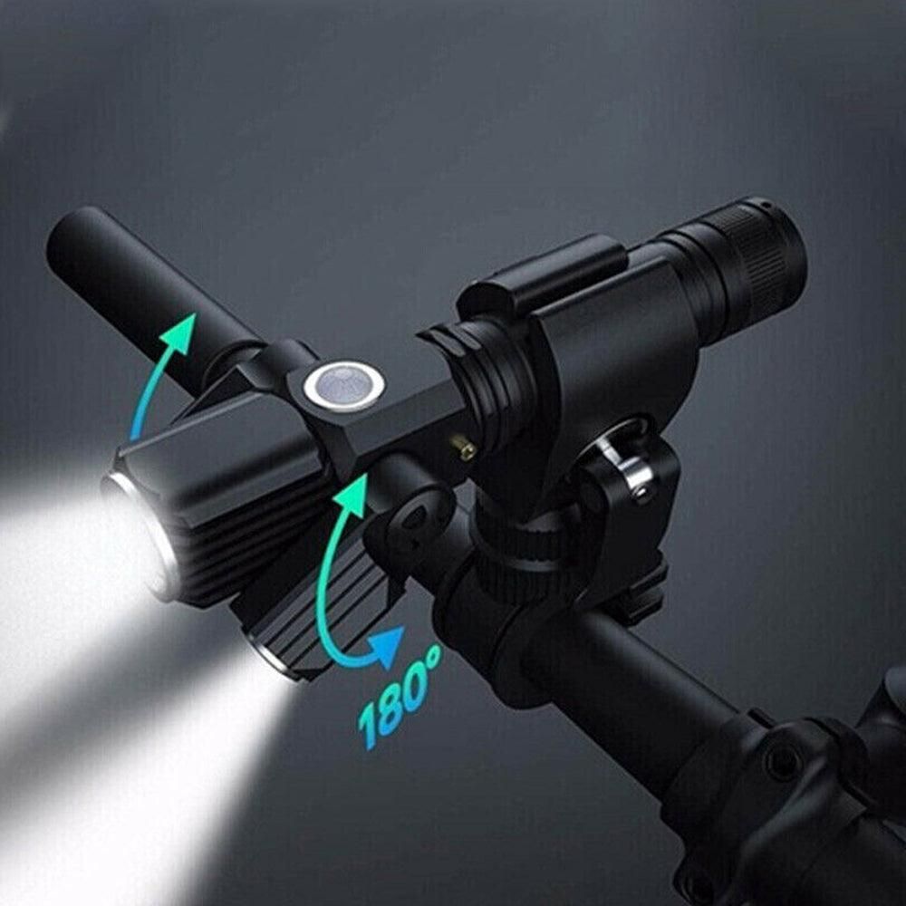 3-Head USB Rechargeable Headlight With Bracket for Night Cycling V1308-DSZKI-279