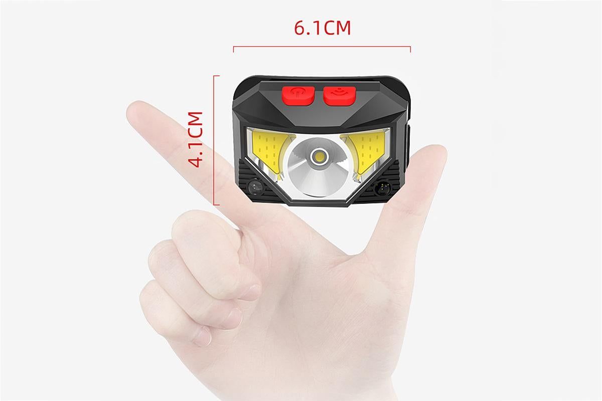 Rechargeable Motion Sensor LED Headlamp Head Torch Headlight V1308-DSZKI-28