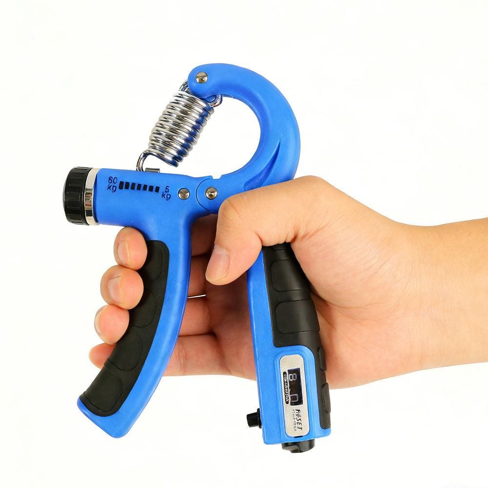 2PCS Adjustable Hand Grip Strengthener with Built-In Counter for Finger and Forearm Training Blue V1308-DSZKI-281-1