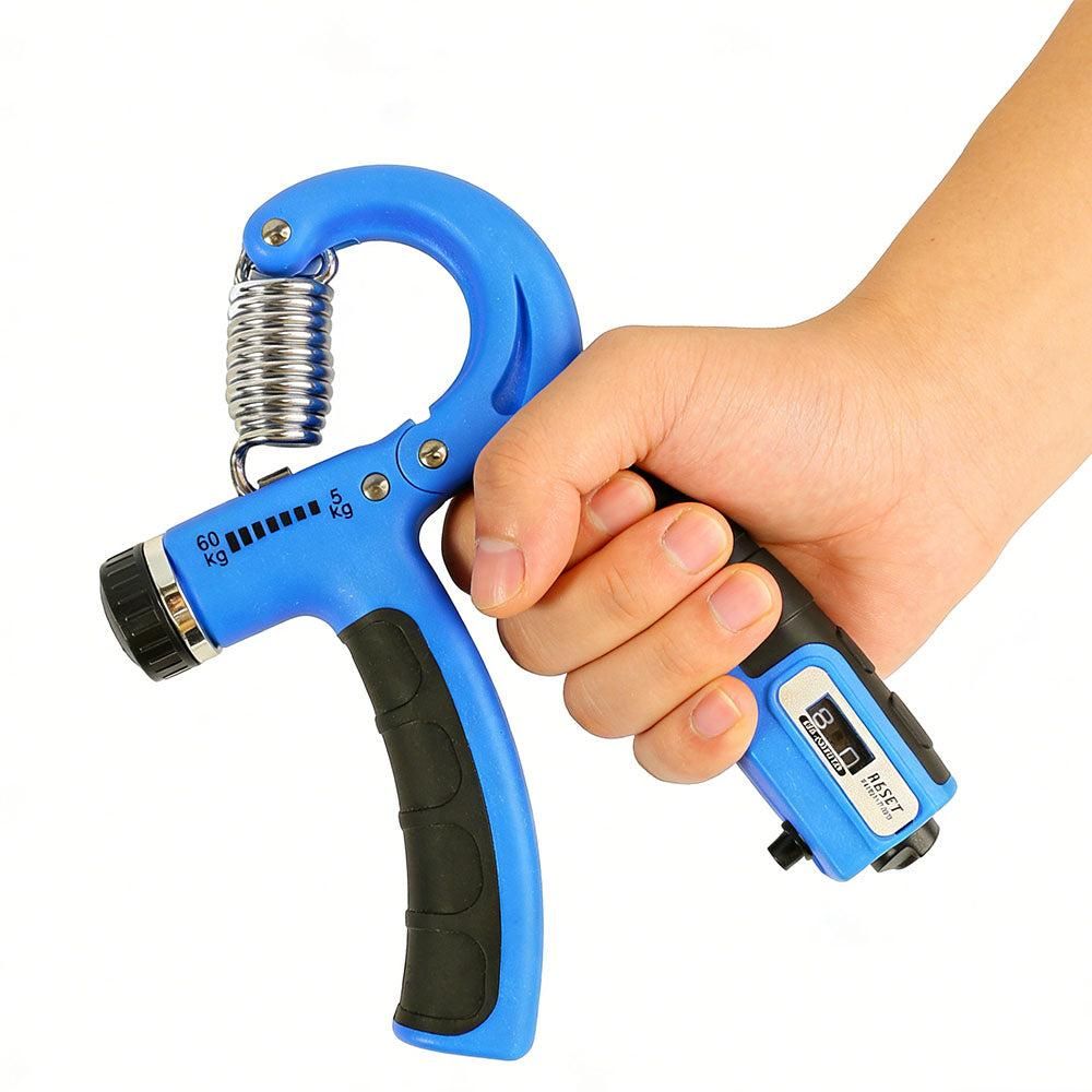 2PCS Adjustable Hand Grip Strengthener with Built-In Counter for Finger and Forearm Training Blue V1308-DSZKI-281-1