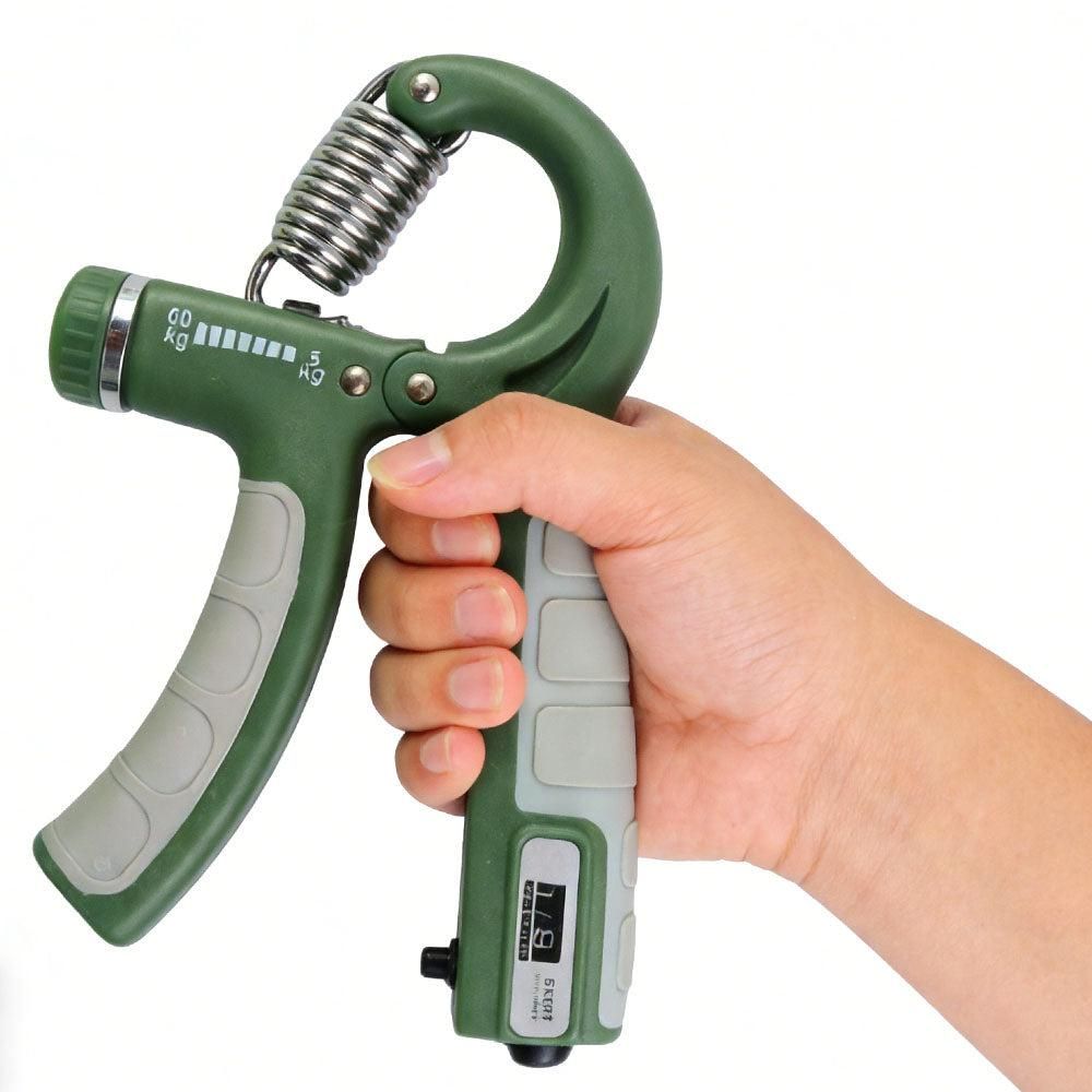 2PCS Adjustable Hand Grip Strengthener with Built-In Counter for Finger and Forearm Training Green V1308-DSZKI-281-3