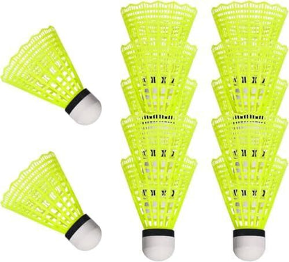 Durable Nylon Badminton Shuttlecocks Indoor Outdoor Training Recreational Yellow 12 Pack V1308-DSZKI-283