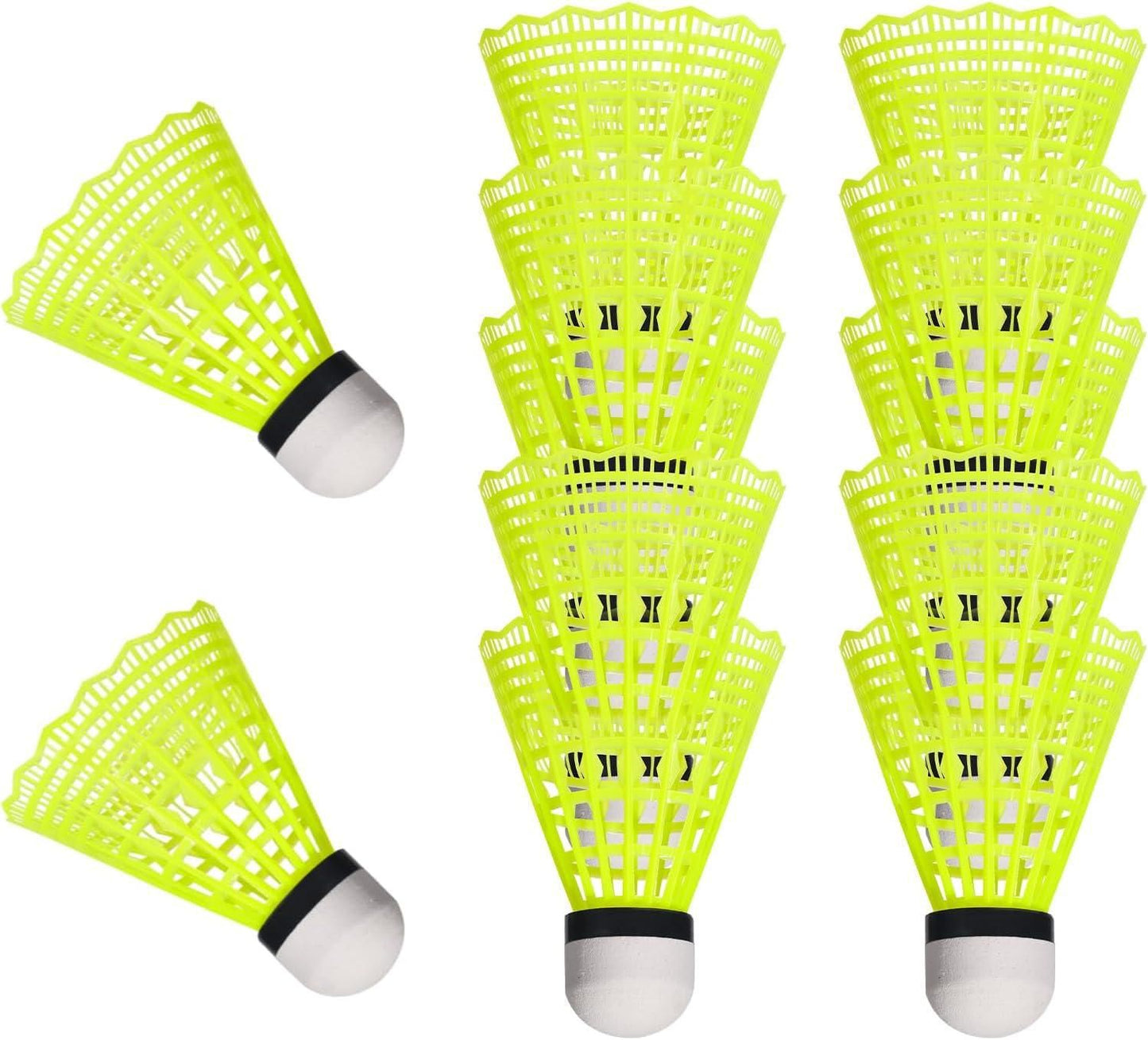 Durable Nylon Badminton Shuttlecocks Indoor Outdoor Training Recreational Yellow 12 Pack V1308-DSZKI-283