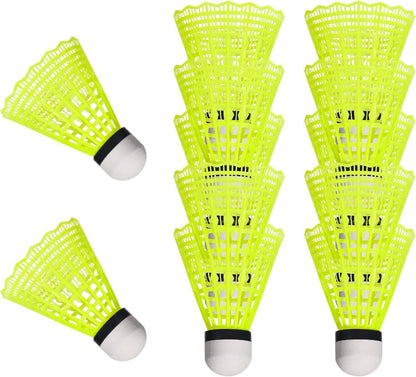 Durable Nylon Badminton Shuttlecocks Indoor Outdoor Training Recreational Yellow 12 Pack V1308-DSZKI-283