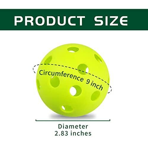 20 Pack Green 9 Inch Soft Training Baseballs Lightweight Hollow Airflow V1308-DSZKI-284