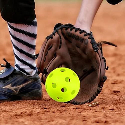 20 Pack Green 9 Inch Soft Training Baseballs Lightweight Hollow Airflow V1308-DSZKI-284