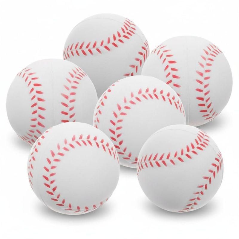 Soft PU Training Baseball 6Pcs Indoor Lightweight Pract Sports Ball Set V1308-DSZKI-286