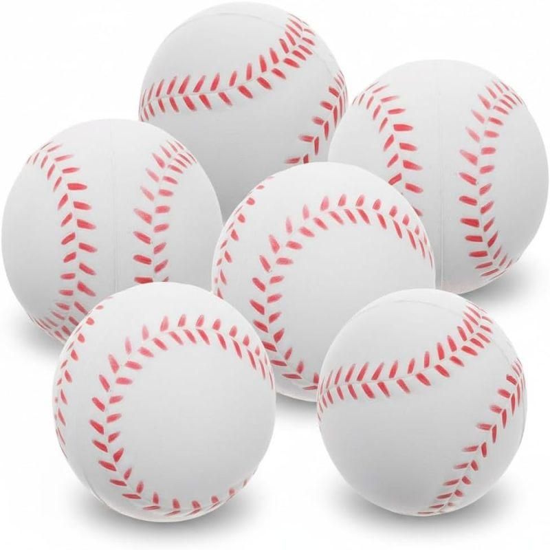 Soft PU Training Baseball 6Pcs Indoor Lightweight Pract Sports Ball Set V1308-DSZKI-286