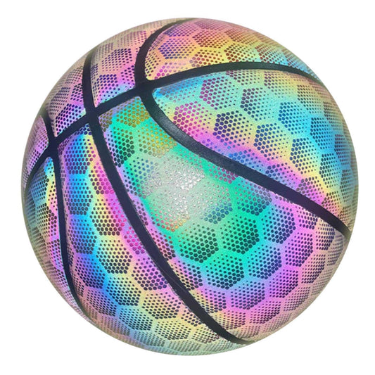 Reflective Luminous Glow Basketball Wear-Resistant PU Big hexagon 1Pc V1308-DSZKI-287