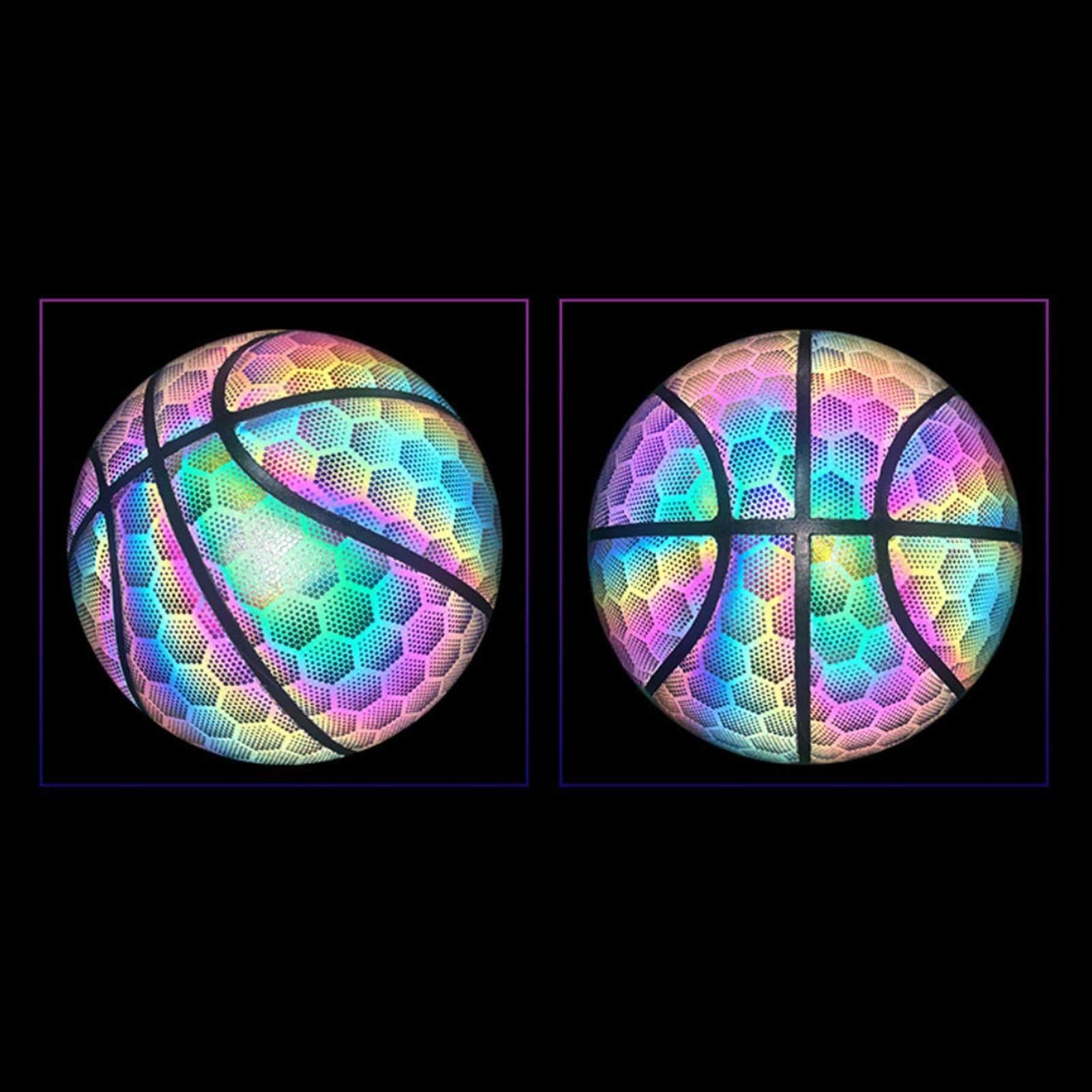 Reflective Luminous Glow Basketball Wear-Resistant PU Big hexagon 1Pc V1308-DSZKI-287