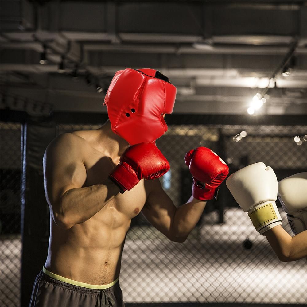 Kickboxing Head Gear for Adults/ MMA Training Spng Maal Arts Boxing Helmet - Blue S V1308-DSZKI-289-1