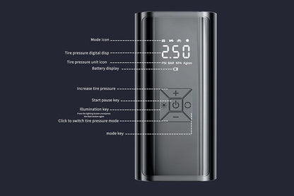 Electric Car Air Pump with Digital Display V1308-DSZKI-29