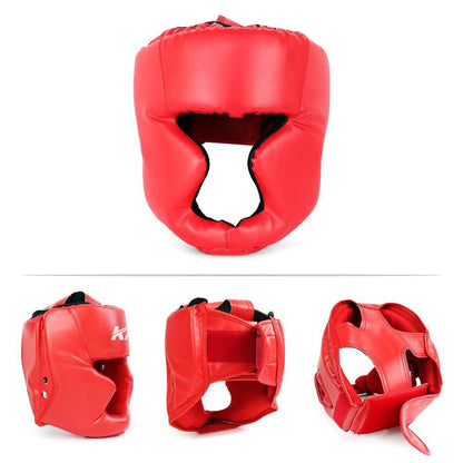 Kickboxing Head Gear for Adults/ MMA Training Spng Maal Arts Boxing Helmet - Red S V1308-DSZKI-290-1