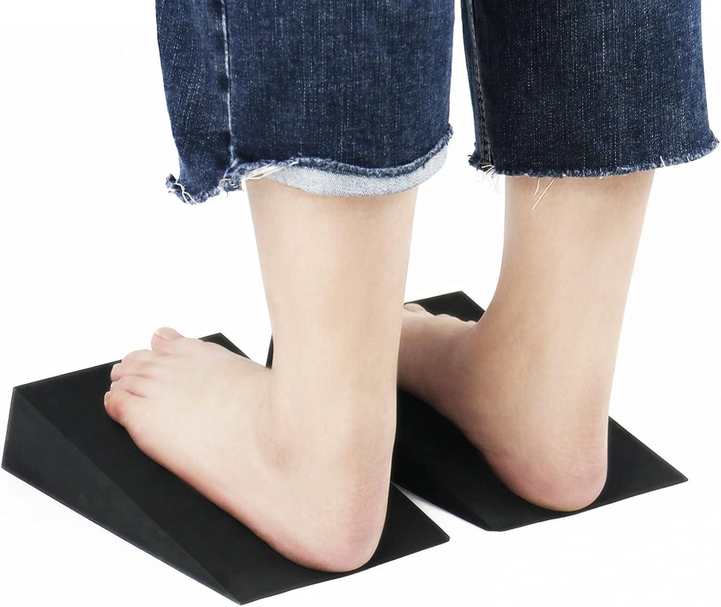 2 Pack Black EVA Foam Wedge Set for Yoga Calf Stretch Squat Incline Plate 9x6x2in V1308-DSZKI-294