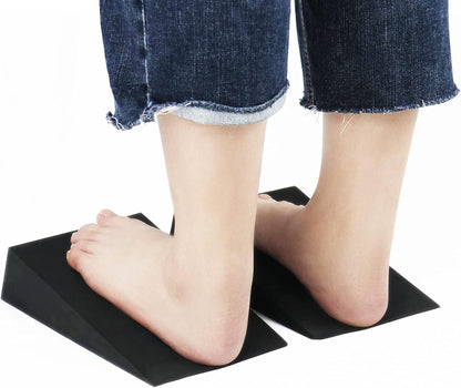 2 Pack Black EVA Foam Wedge Set for Yoga Calf Stretch Squat Incline Plate 9x6x2in V1308-DSZKI-294
