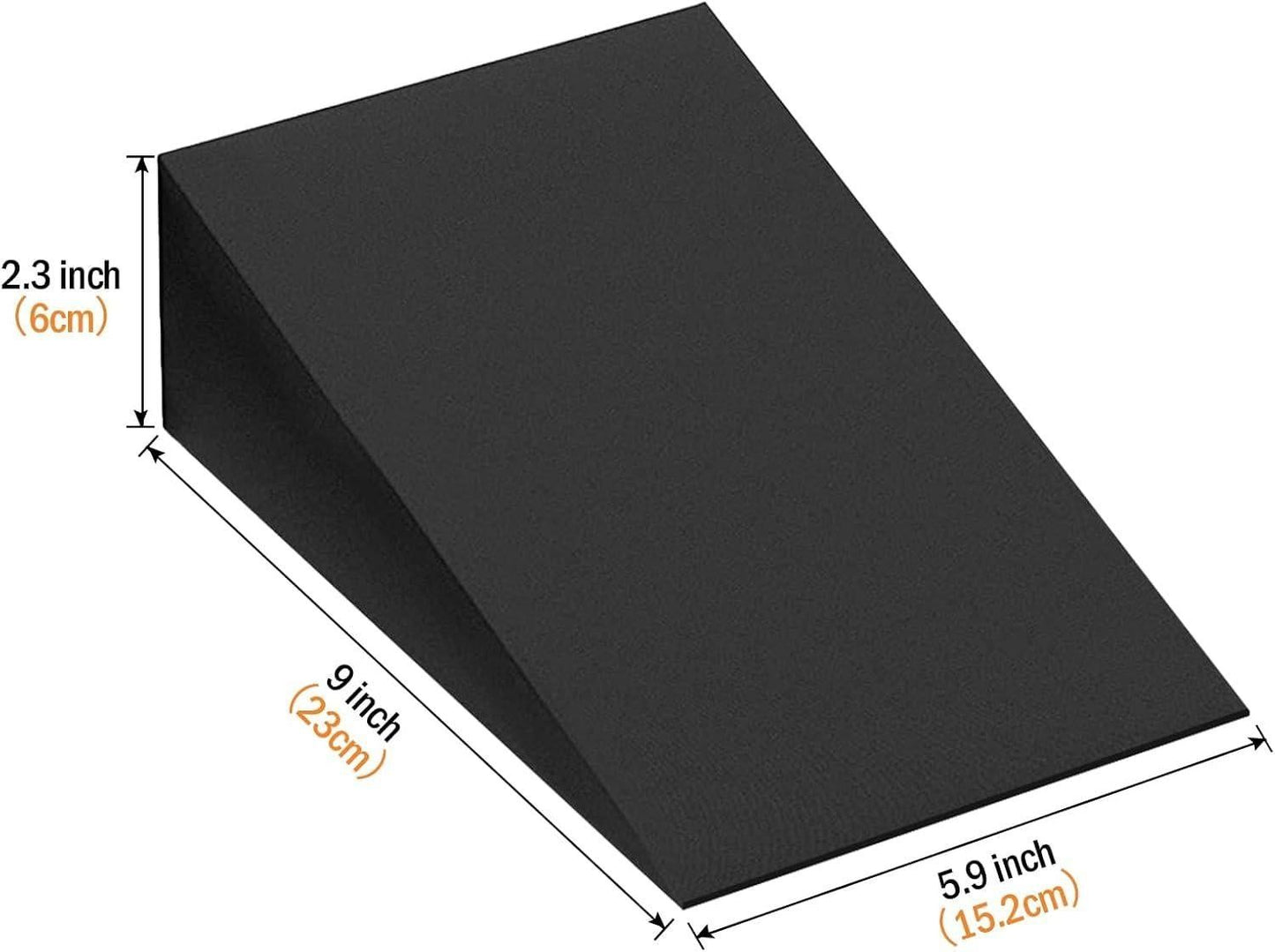 2 Pack Black EVA Foam Wedge Set for Yoga Calf Stretch Squat Incline Plate 9x6x2in V1308-DSZKI-294
