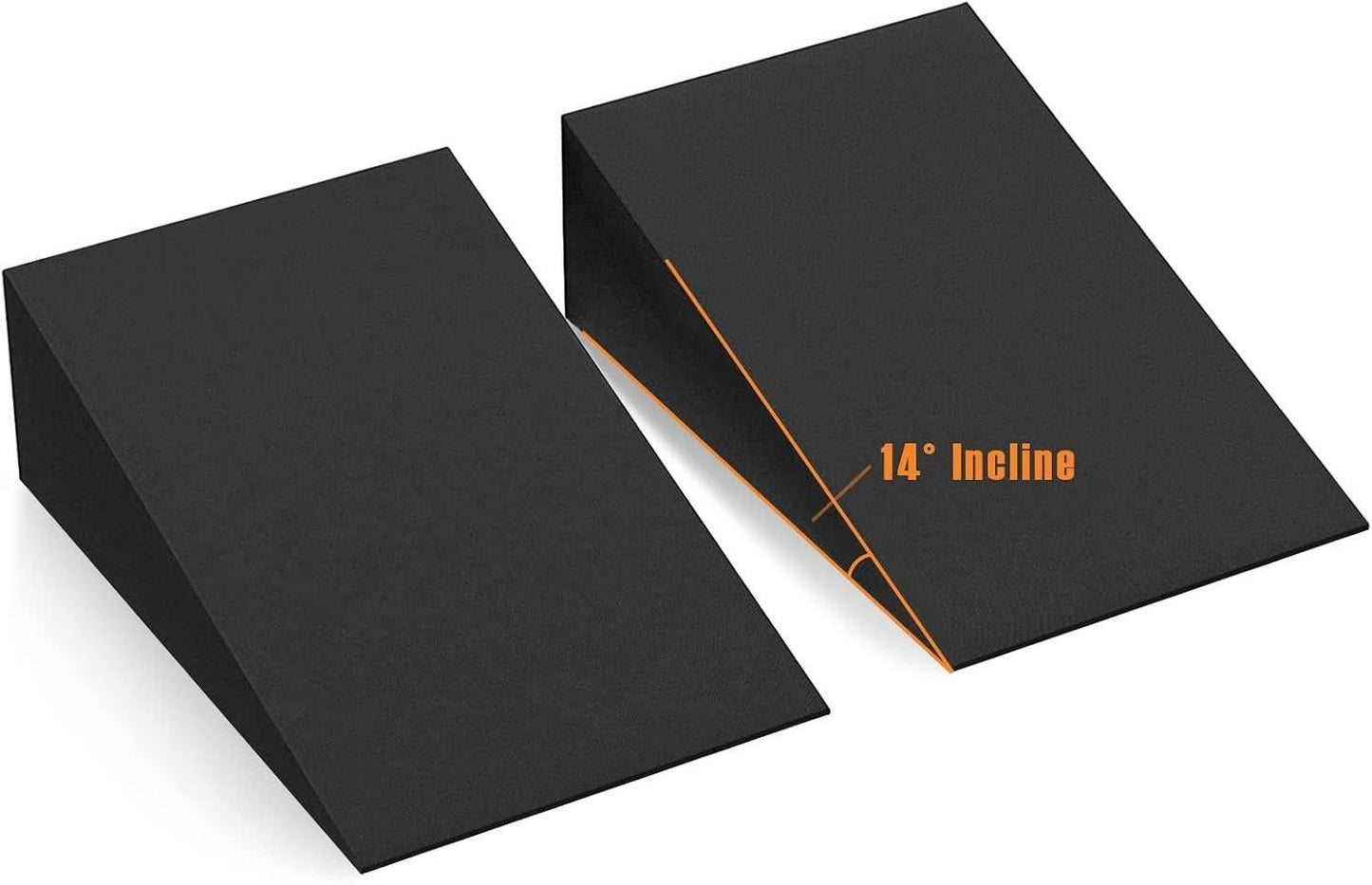 2 Pack Black EVA Foam Wedge Set for Yoga Calf Stretch Squat Incline Plate 9x6x2in V1308-DSZKI-294