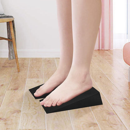2 Pack Black EVA Foam Wedge Set for Yoga Calf Stretch Squat Incline Plate 9x6x2in V1308-DSZKI-294