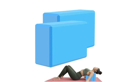 2Pcs Light EVA Yoga Block Stretching Training Brick Light Blue V1308-DSZKI-295