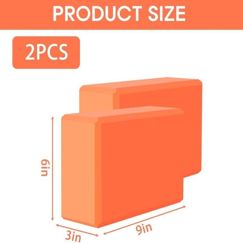 2Pcs Light EVA Yoga Block Stretching Training Brick Light Blue V1308-DSZKI-295