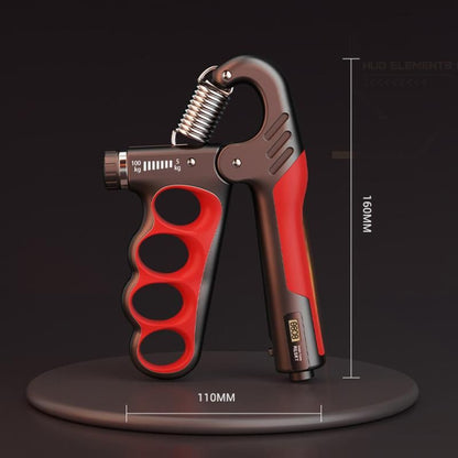 Adjustable electronic counting hand gripper hand strength training hand gripper 5-100KG adjustable gray red V1308-DSZKI-301