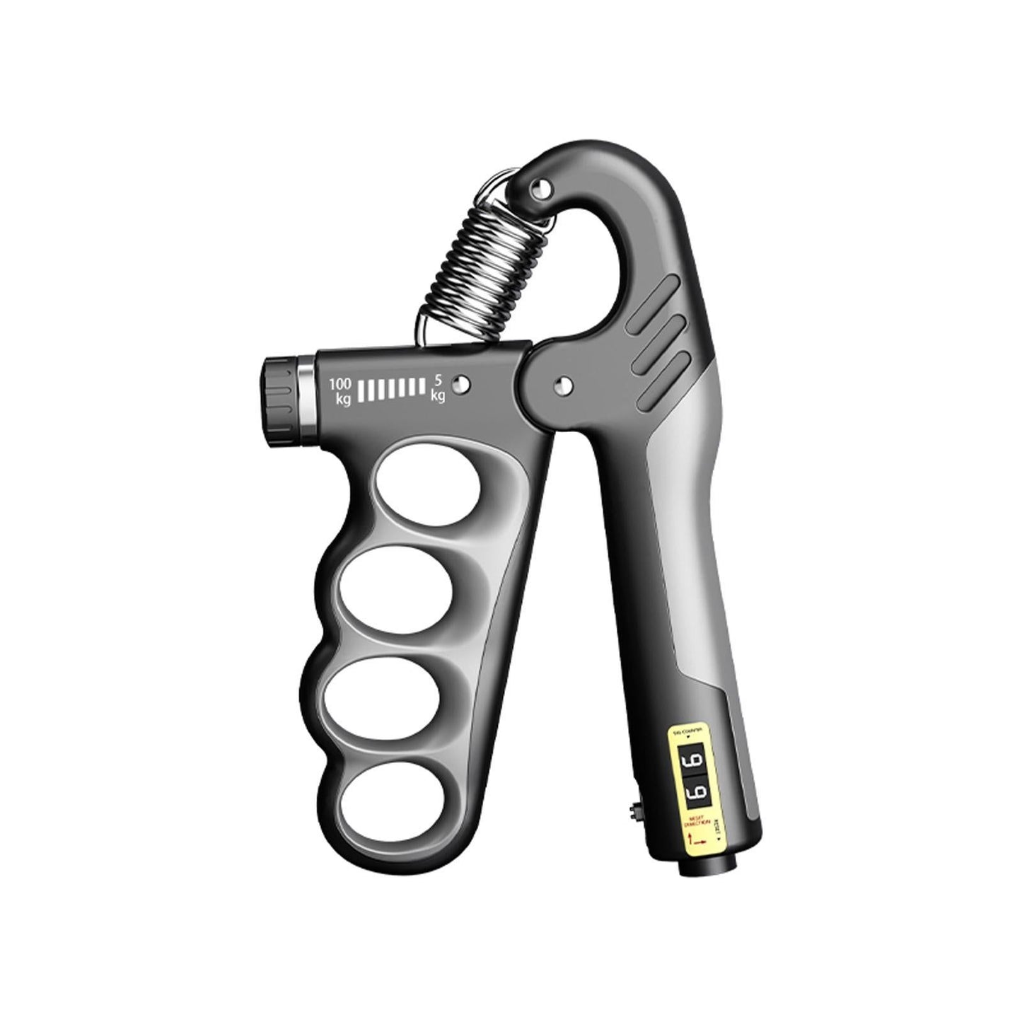 Adjustable electronic counting hand gripper hand strength training hand gripper 5-100KG adjustable gray red V1308-DSZKI-301