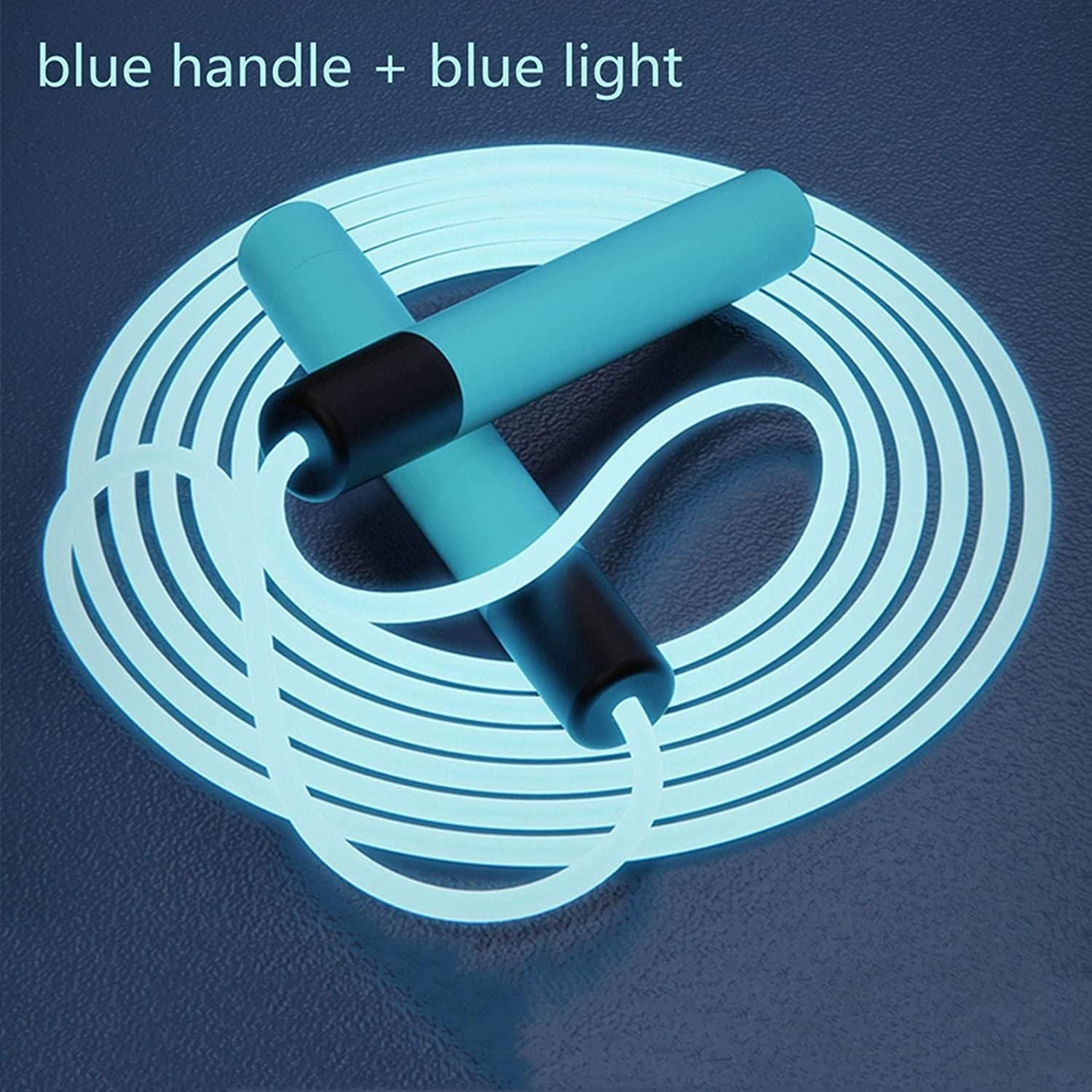 Glowing Skipping Rope Blue 2.8m Jump Rope 160g V1308-DSZKI-304