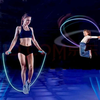 Glowing Skipping Rope Blue 2.8m Jump Rope 160g V1308-DSZKI-304