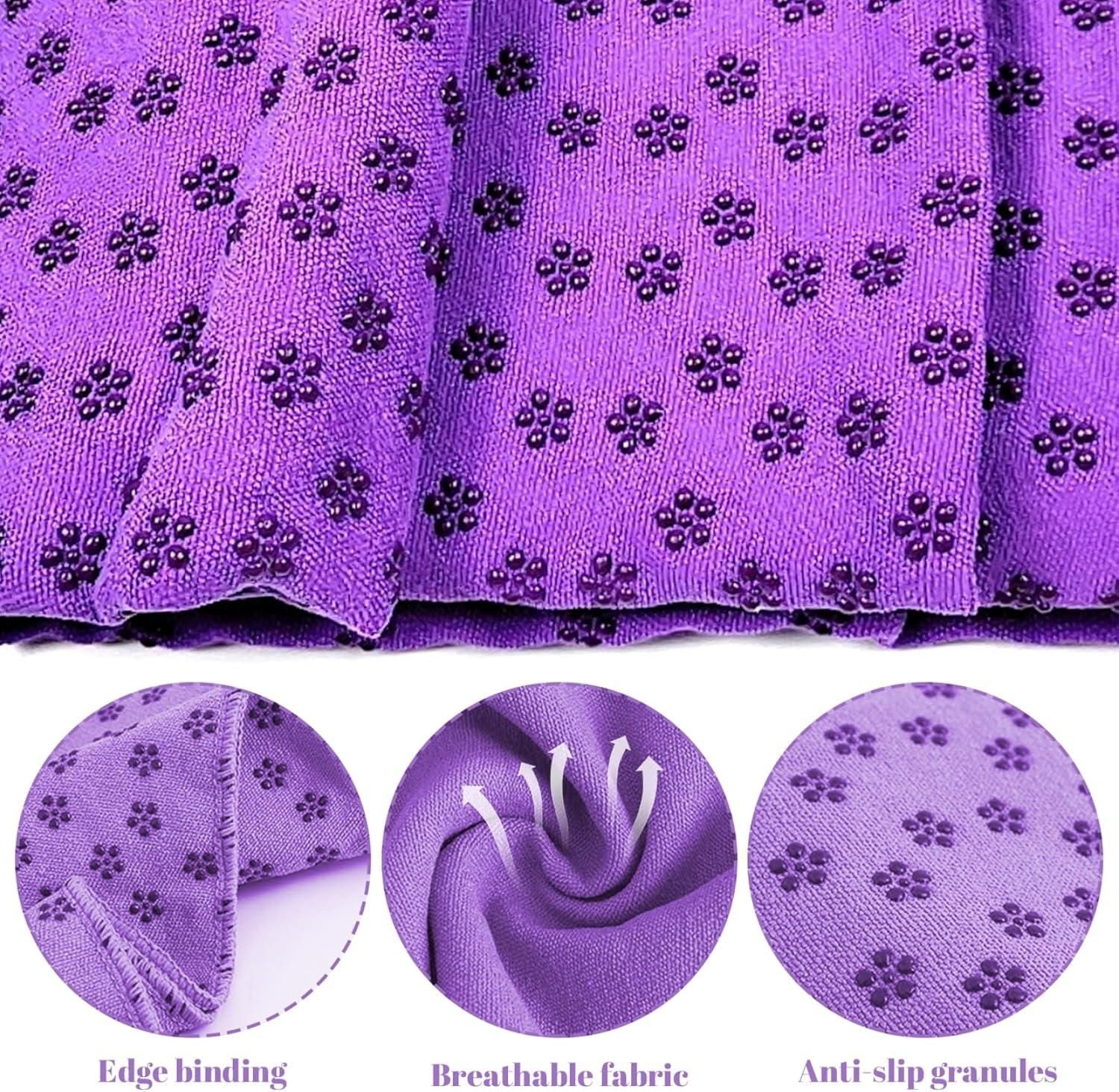 Non-slip High Temperature Yoga Towel Blue 183x63cm Microfiber 1pc V1308-DSZKI-305