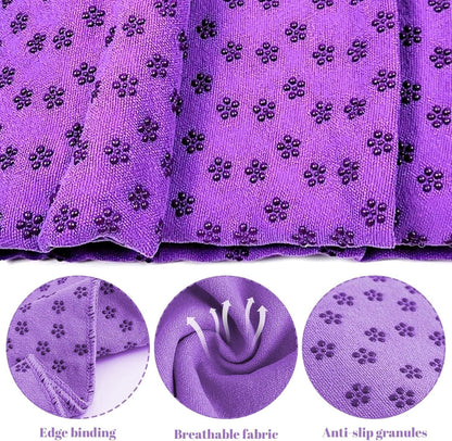 Non-slip High Temperature Yoga Towel Blue 183x63cm Microfiber 1pc V1308-DSZKI-305