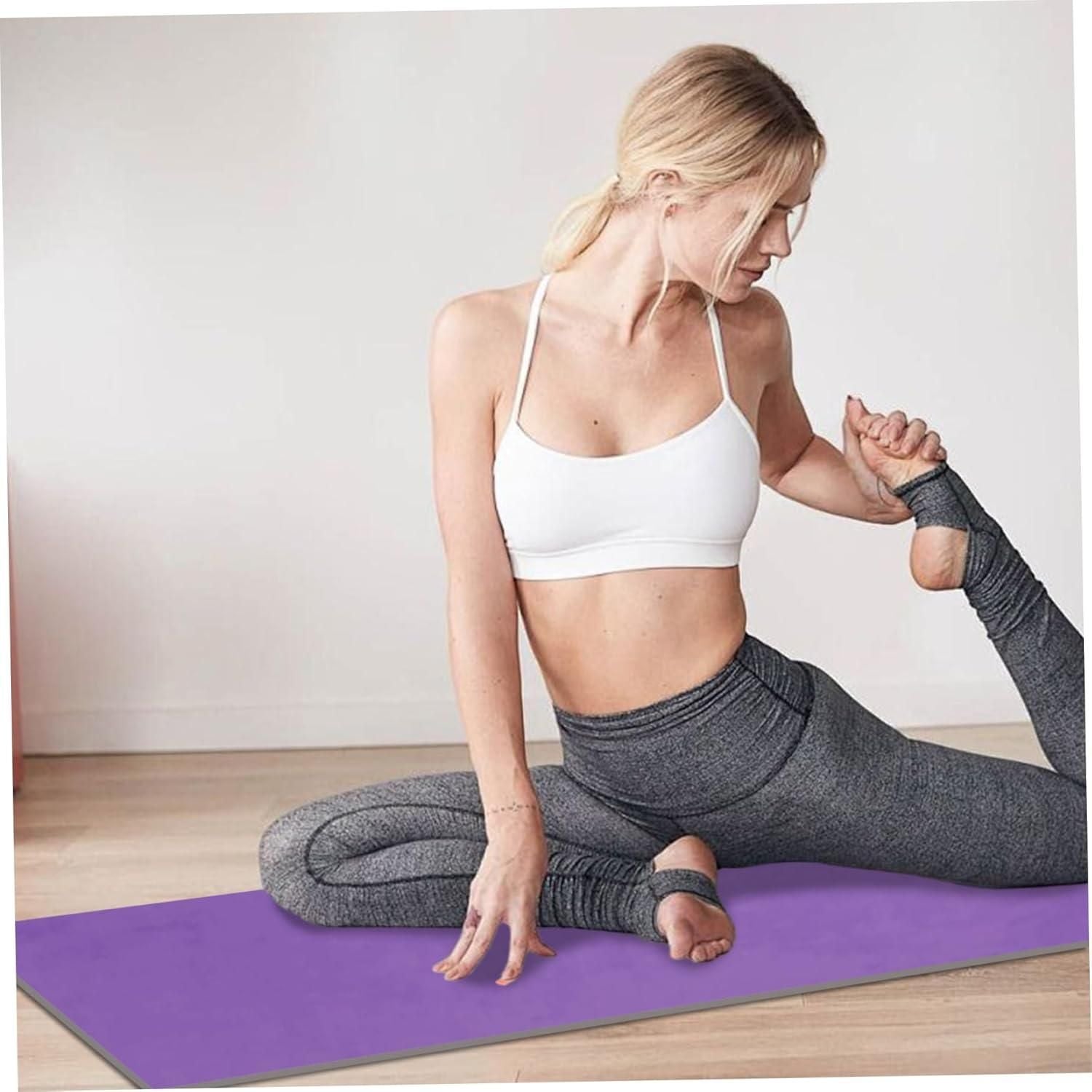 Non-slip High Temperature Yoga Towel Blue 183x63cm Microfiber 1pc V1308-DSZKI-305