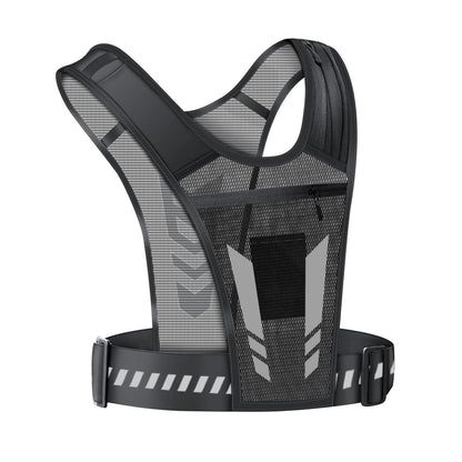 Reflective Running Vest One Size Mesh Lightweight Adjustable Breathable with Phone Pocket 1pc V1308-DSZKI-306