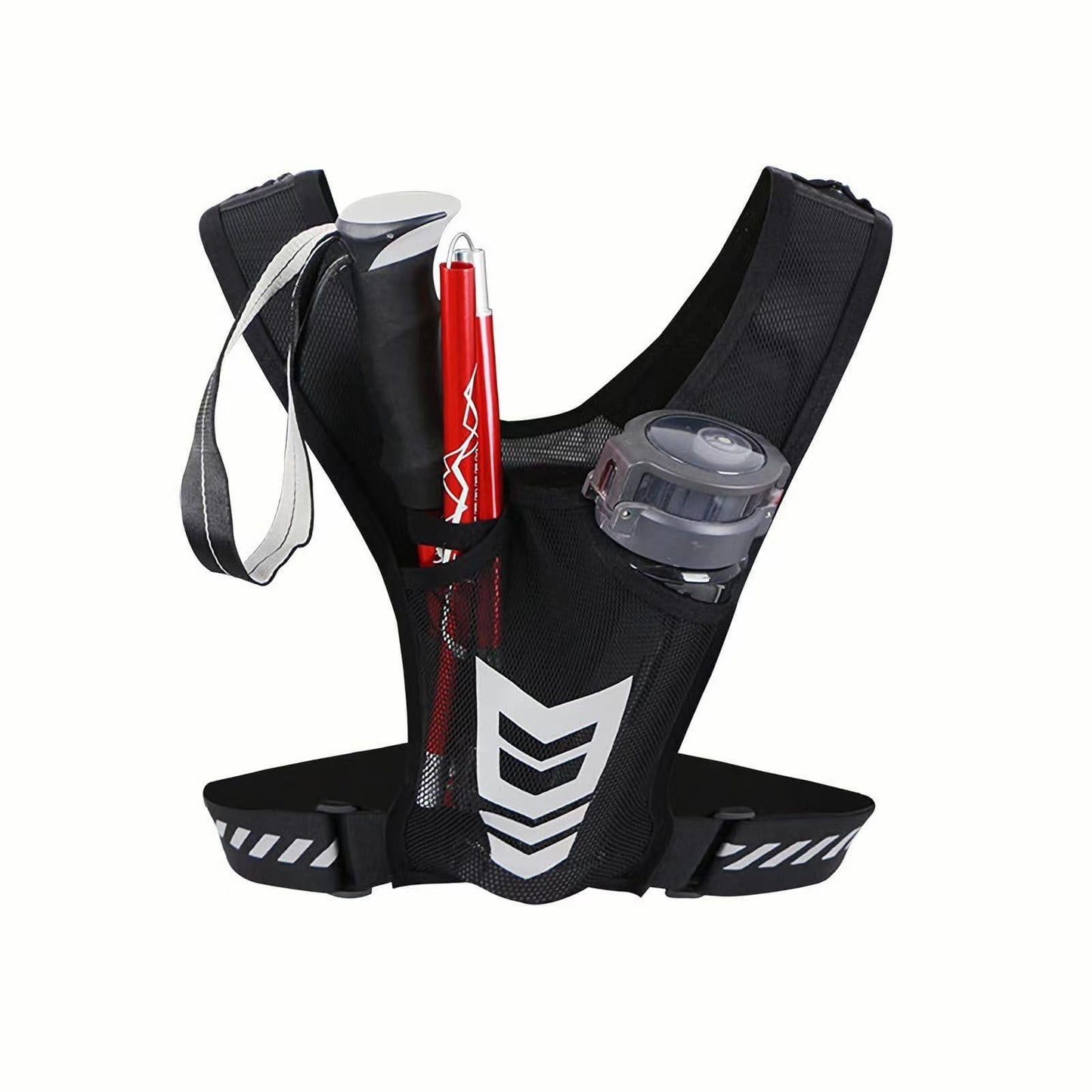 Reflective Running Vest One Size Mesh Lightweight Adjustable Breathable with Phone Pocket 1pc V1308-DSZKI-306