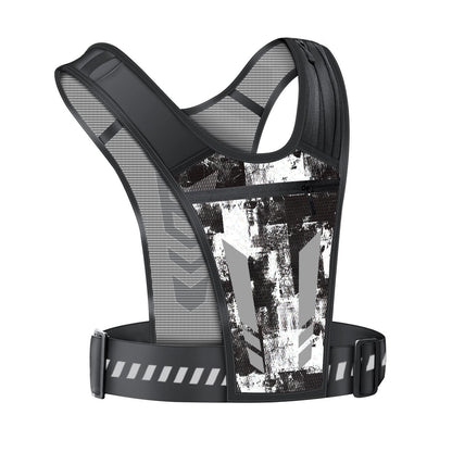 Reflective Running Vest One Size Mesh Lightweight Adjustable Breathable with Phone Pocket 1pc V1308-DSZKI-306